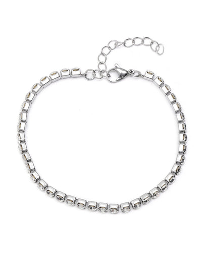 Silver Plated CZ Tennis Wraparound Bracelet