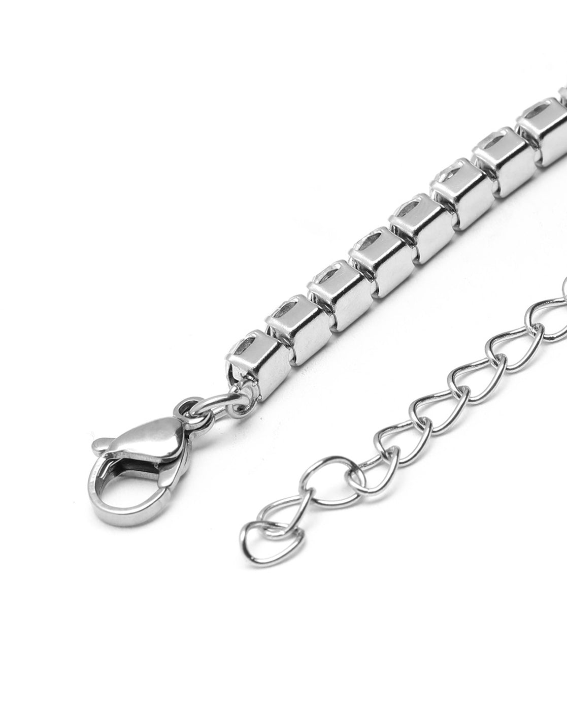 Silver Plated CZ Tennis Wraparound Bracelet