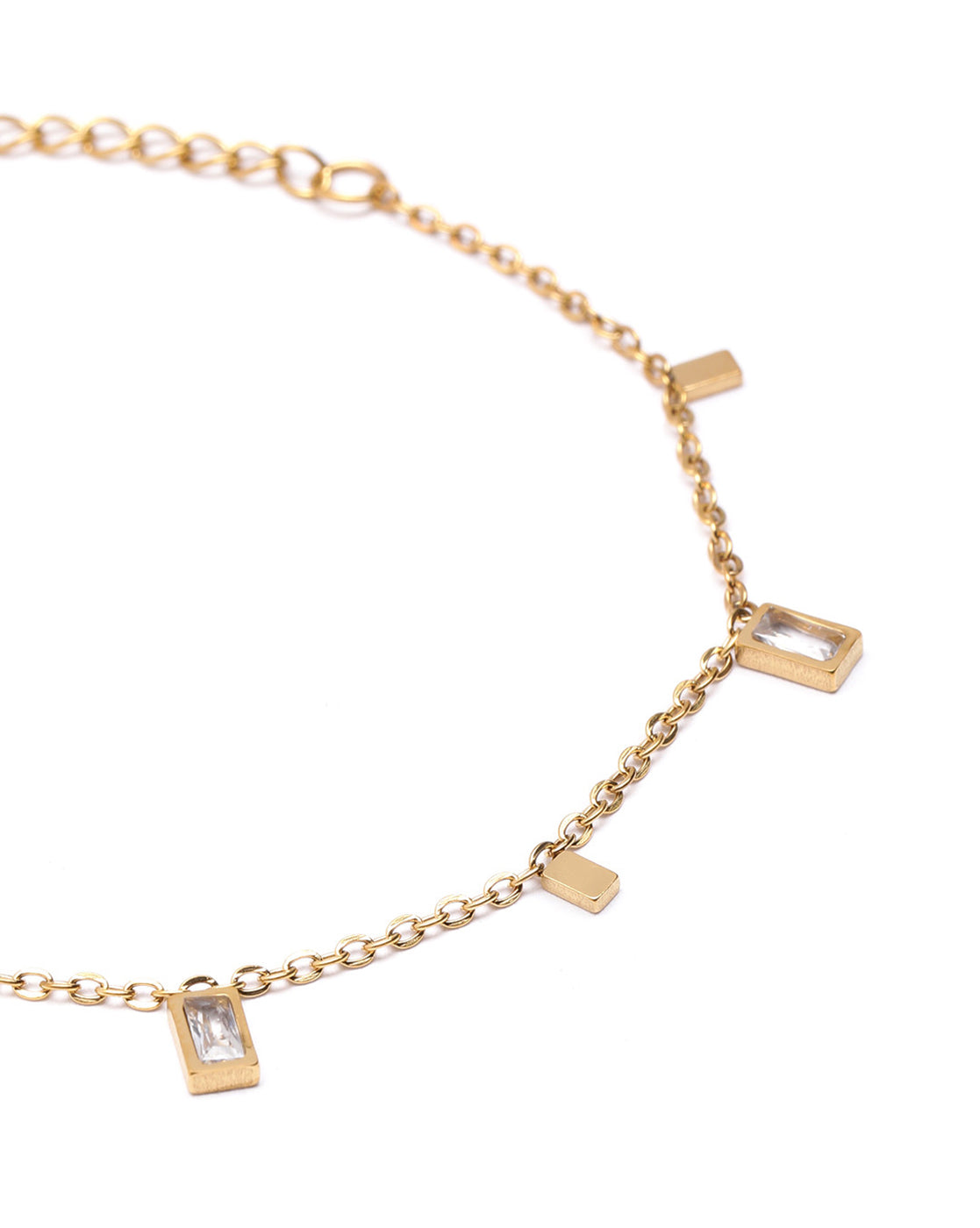 Gold Plated CZ Charm Bracelet