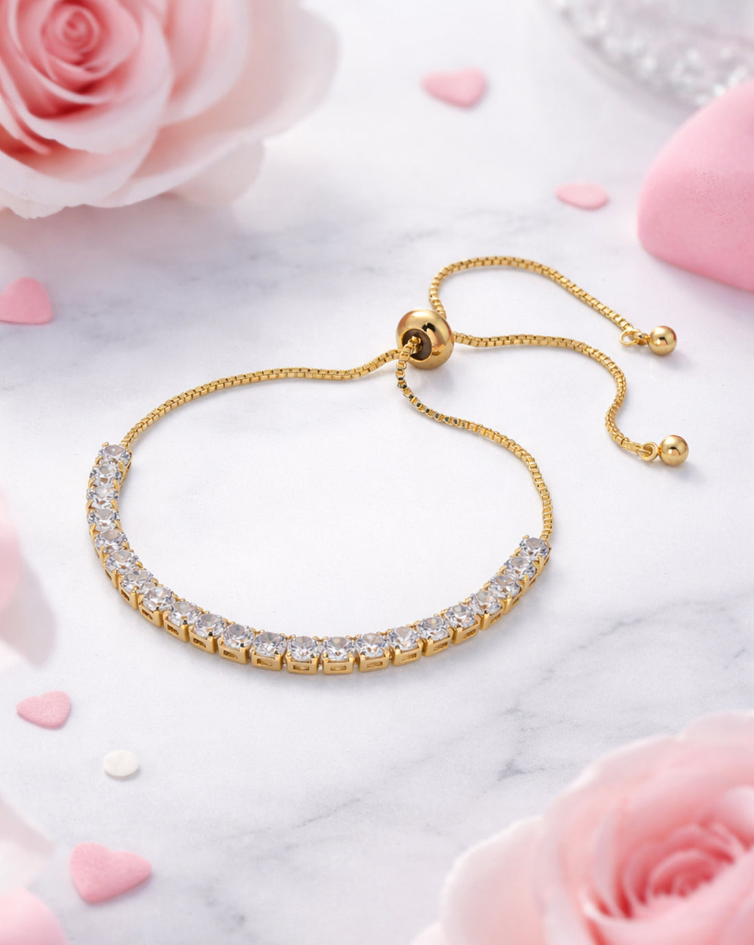 Gold Plated Minimal CZ Tennis Bracelet