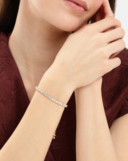 Gold Plated Minimal CZ Tennis Bracelet