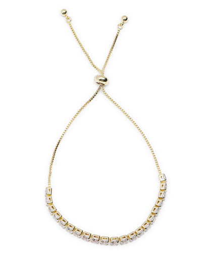 Gold Plated Minimal CZ Tennis Bracelet