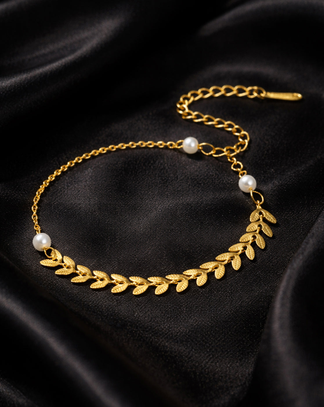 Gold Plated Pearl Wraparound Bracelet