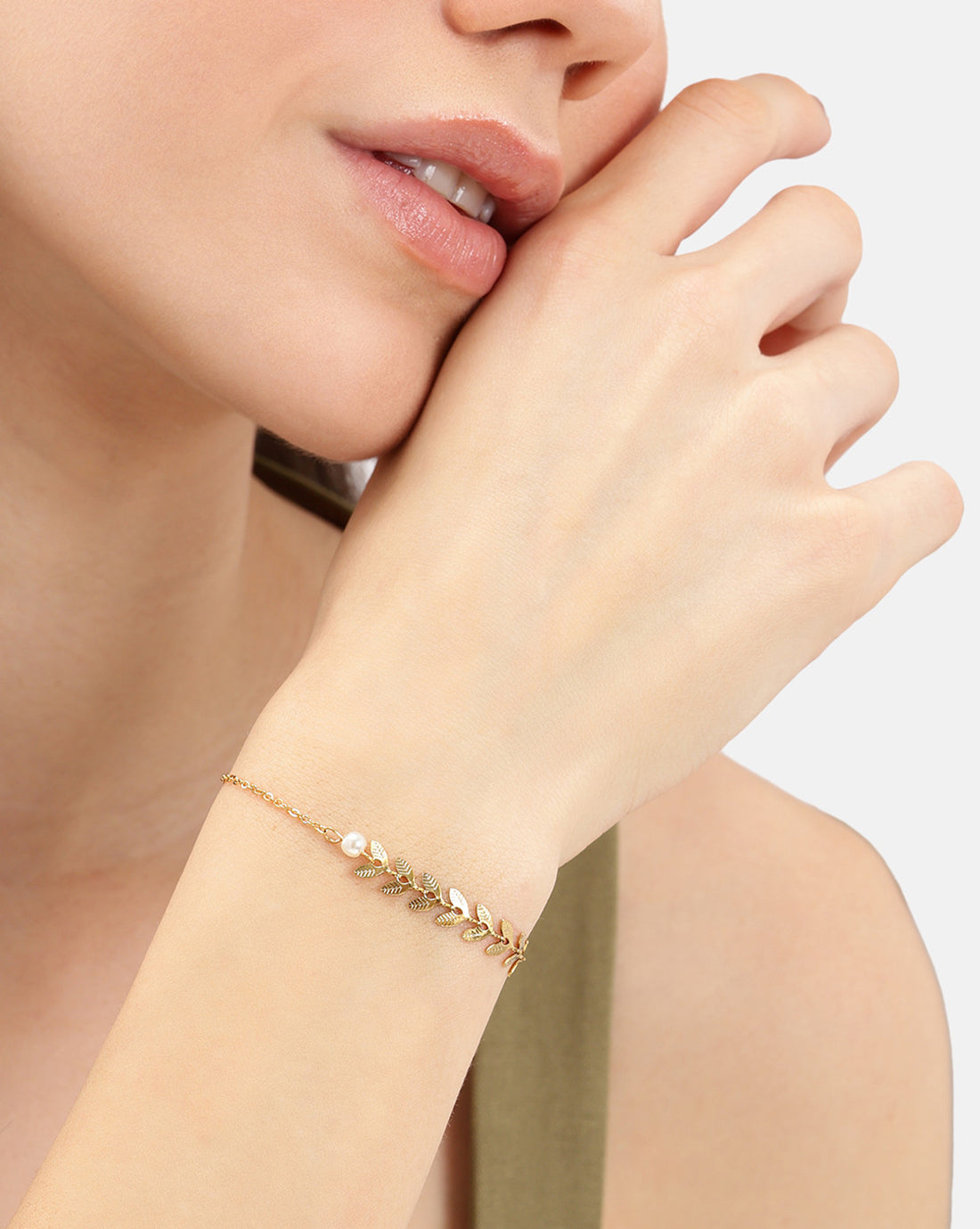 Gold Plated Pearl Wraparound Bracelet
