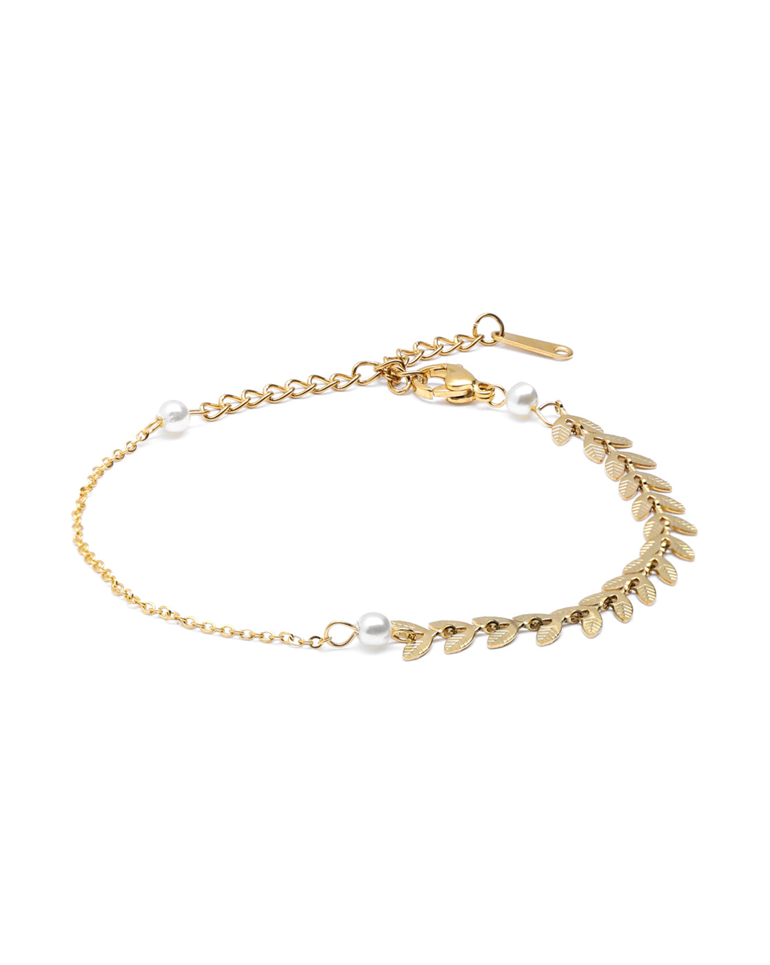 Gold Plated Pearl Wraparound Bracelet