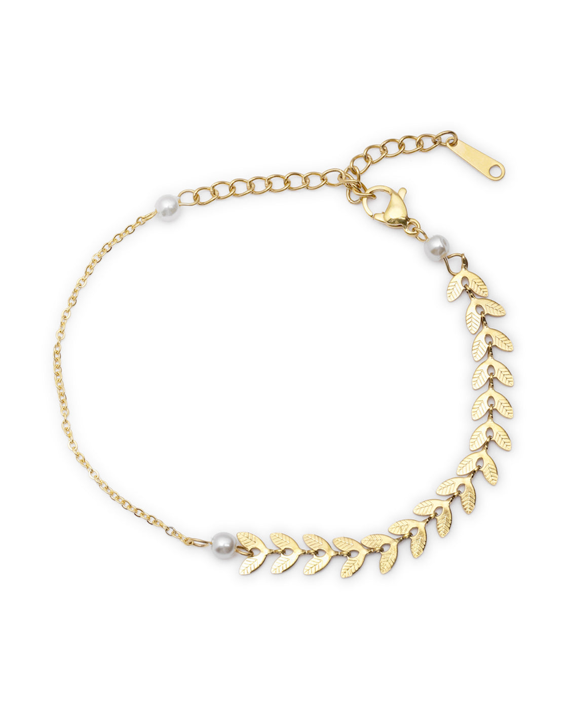 Gold Plated Pearl Wraparound Bracelet