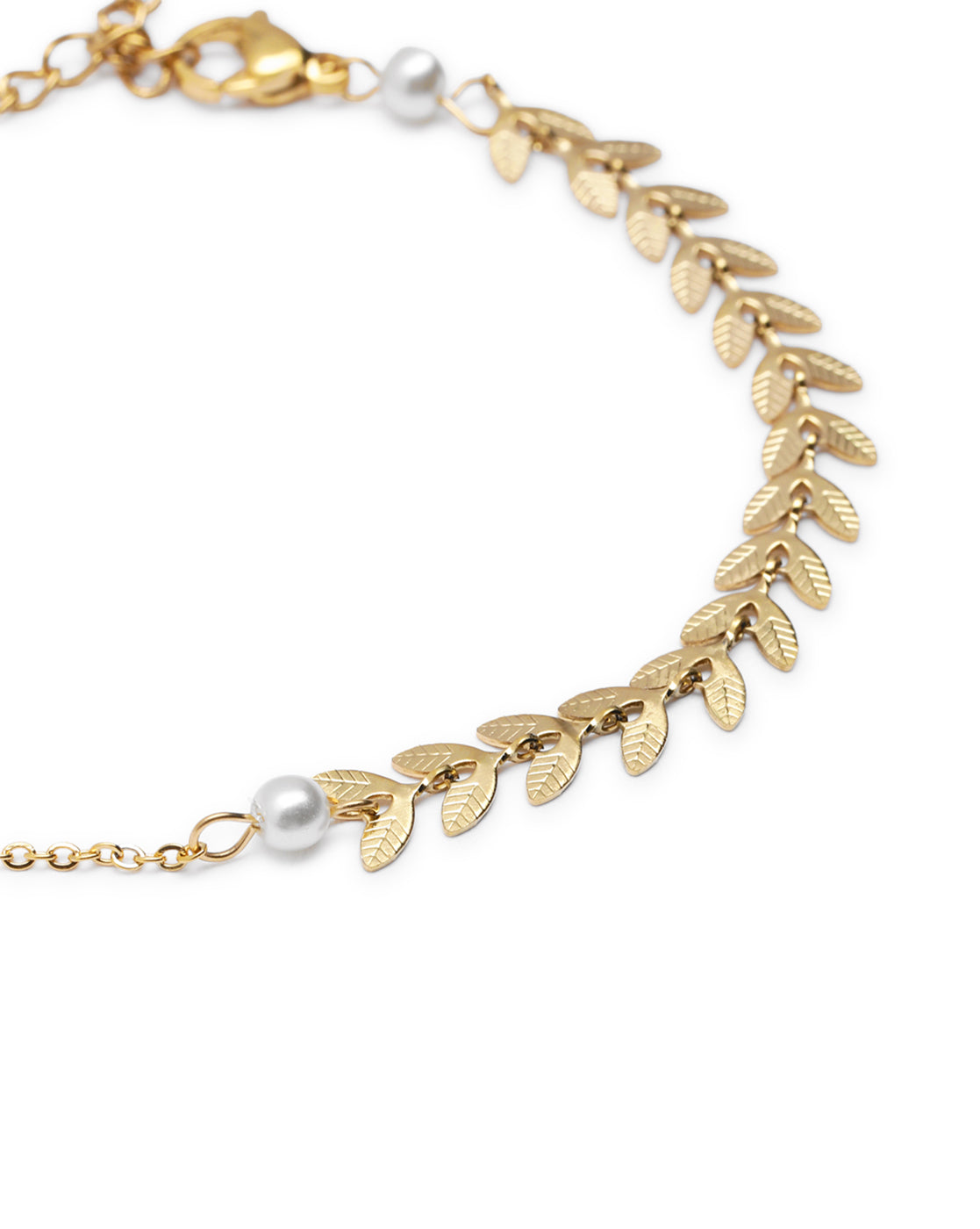 Gold Plated Pearl Wraparound Bracelet