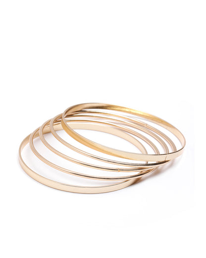 Set of 7 Rose Gold Plated Bangle Set