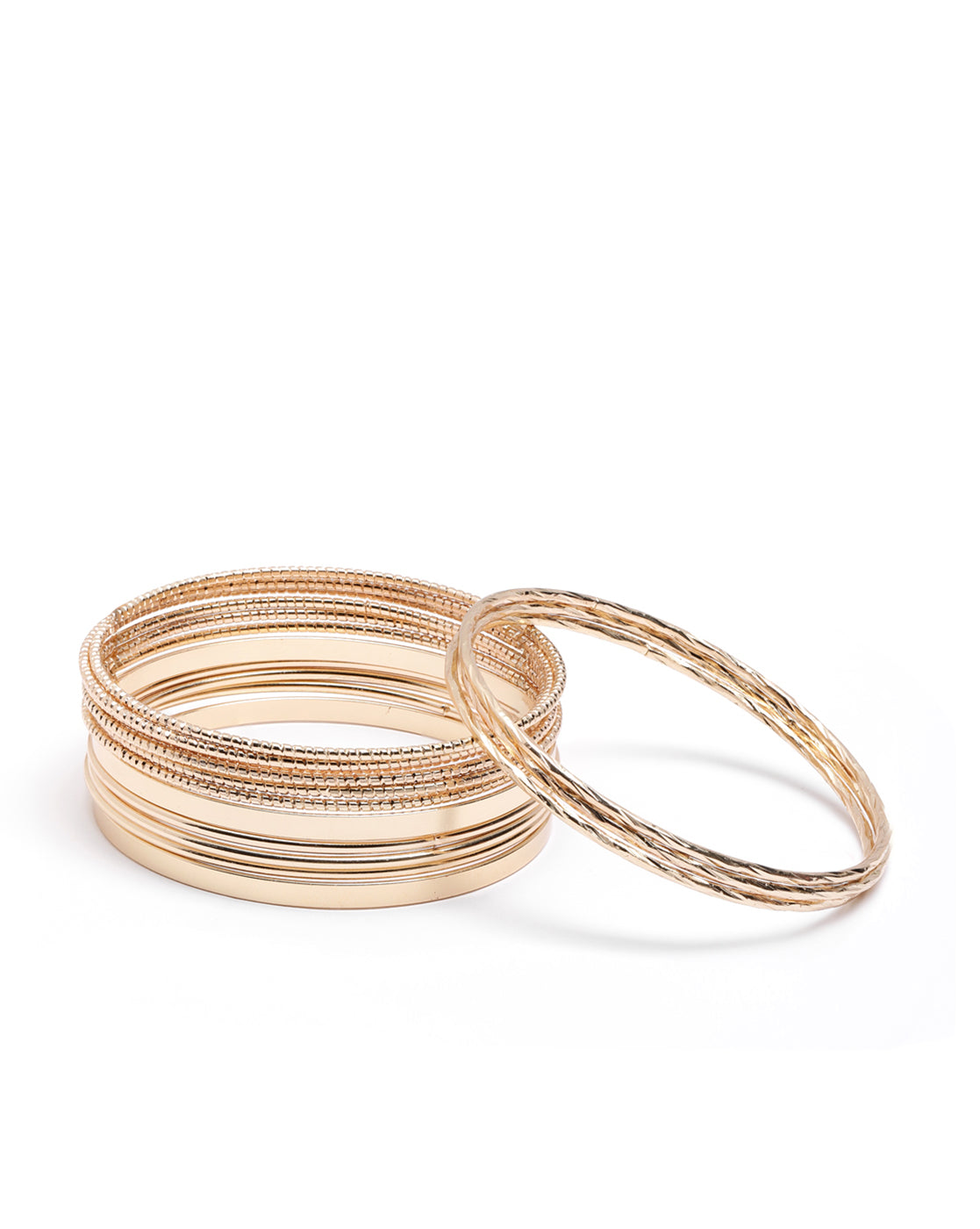 Set of 7 Rose Gold Plated Bangle Set