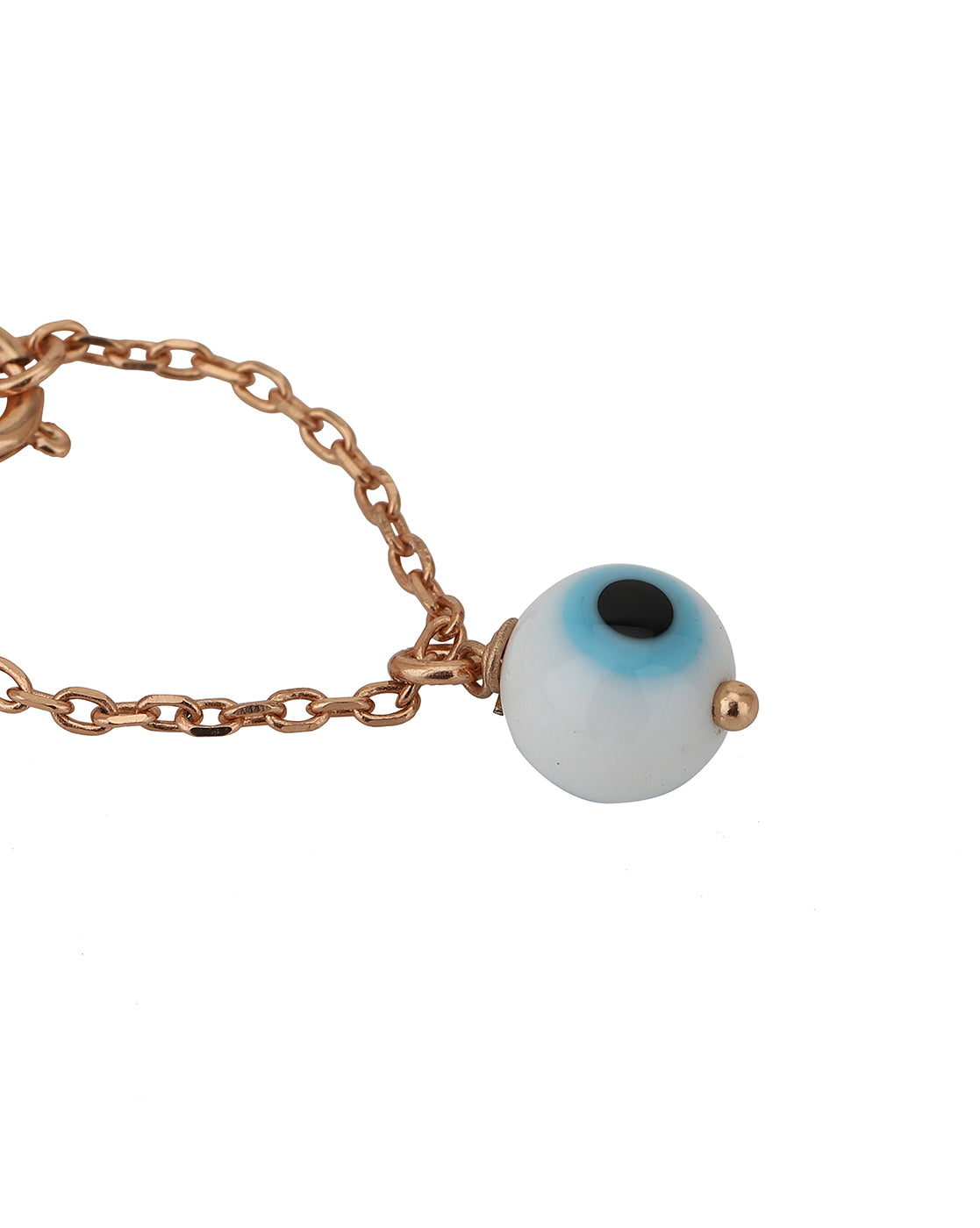 Carlton London Rose Gold Plated Evil Eye Bead Non-Studded Watch Charm For Women