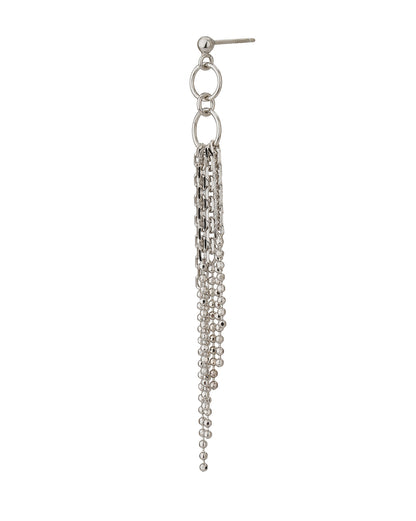 Carlton London Rhodium Plated Tasselled Drop Earring For Women