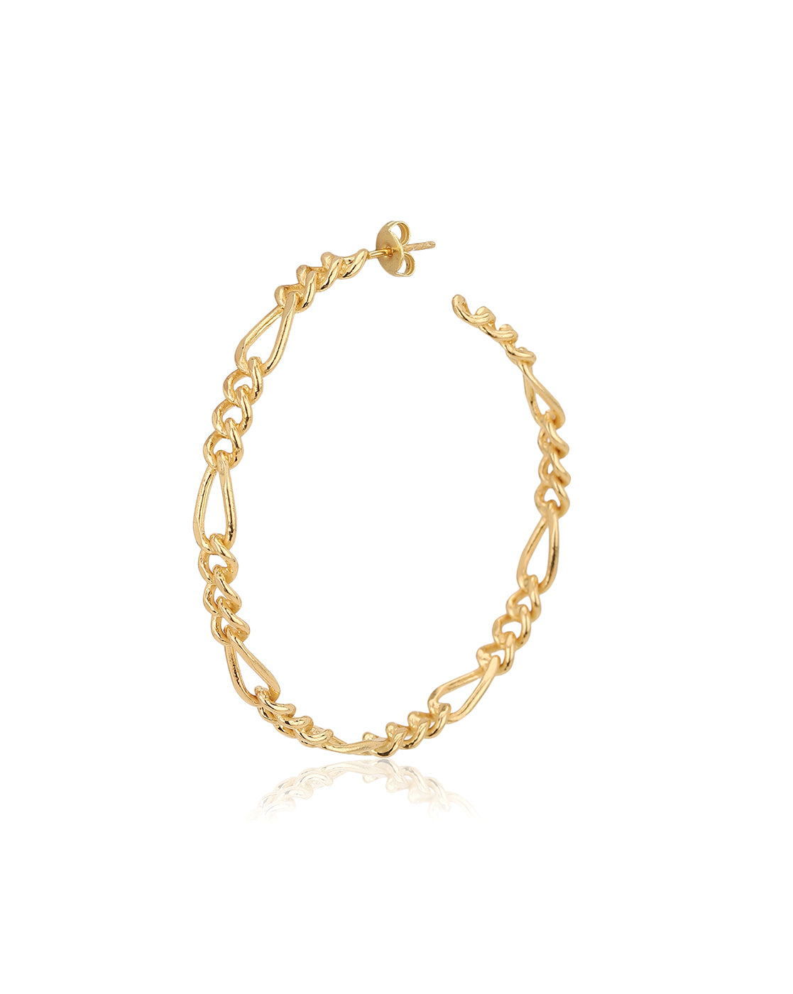 Carlton London Gold Plated Circular Half Hoop Earring For Women
