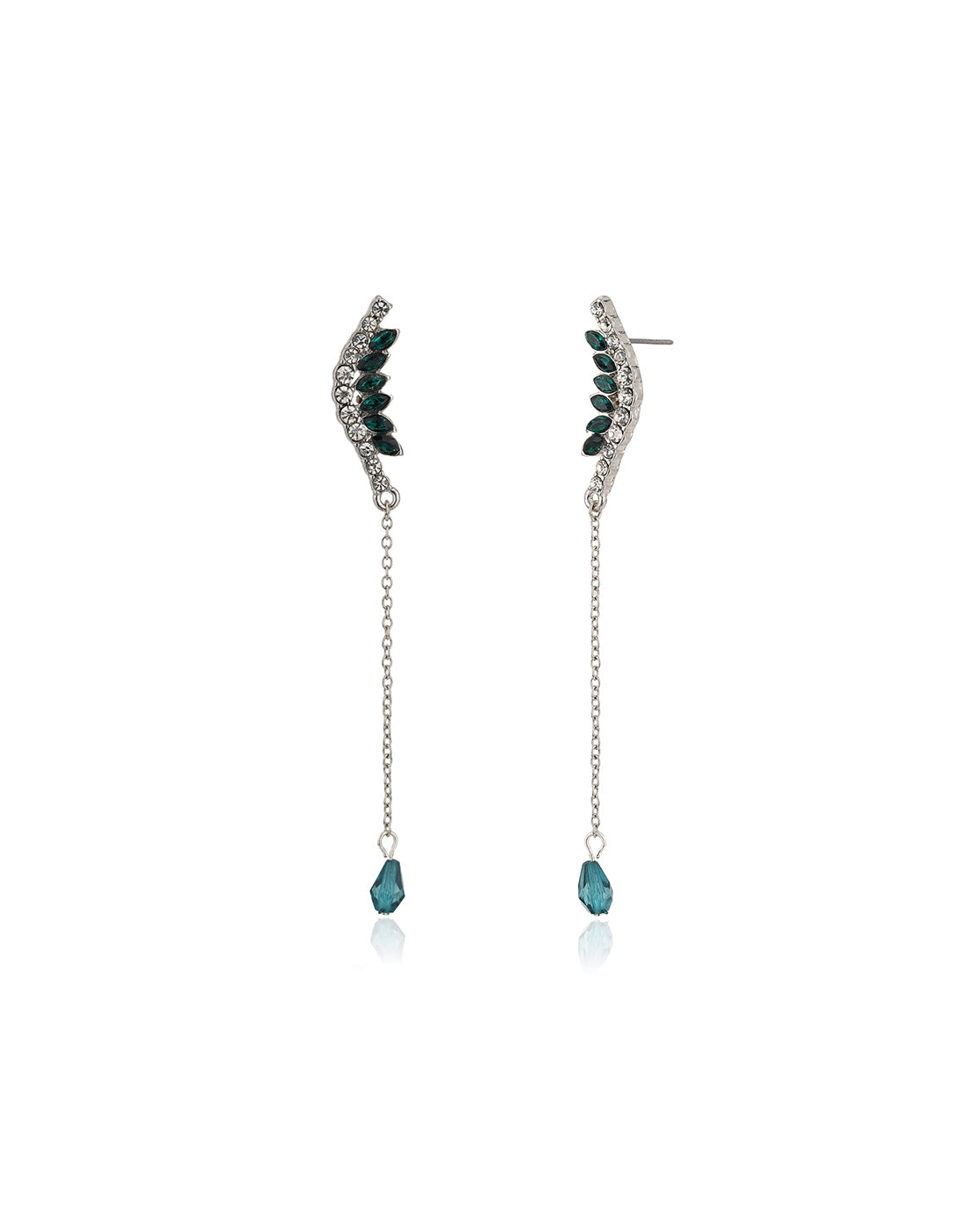 Buy Green Natural Stones Embellished Drop Earrings by Do Taara Online at  Aza Fashions.