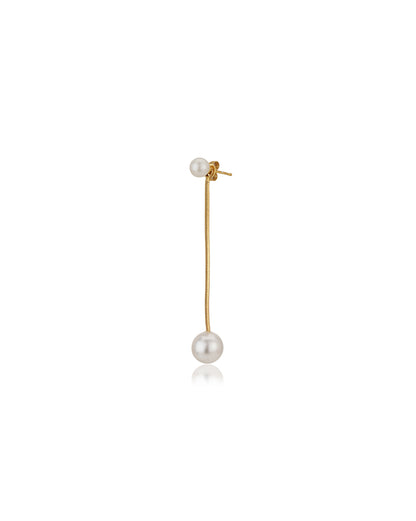 Carlton London Rose Gold Plated Contemporary Drop Earring With Pearl Fashion Earring