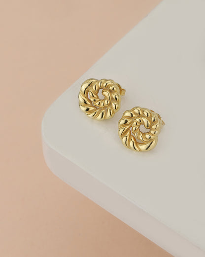 Carlton London 18Kt Gold Plated Conteporary Stud Earring