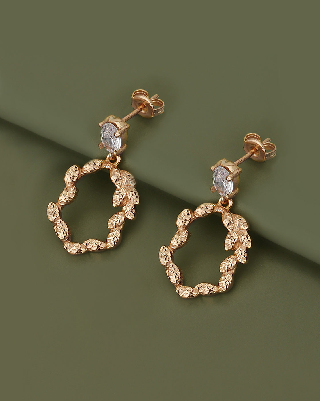 Everyday Diamond Earrings In 14K Rose Gold For Women By Lagu Bandhu  Lagu  Bandhu