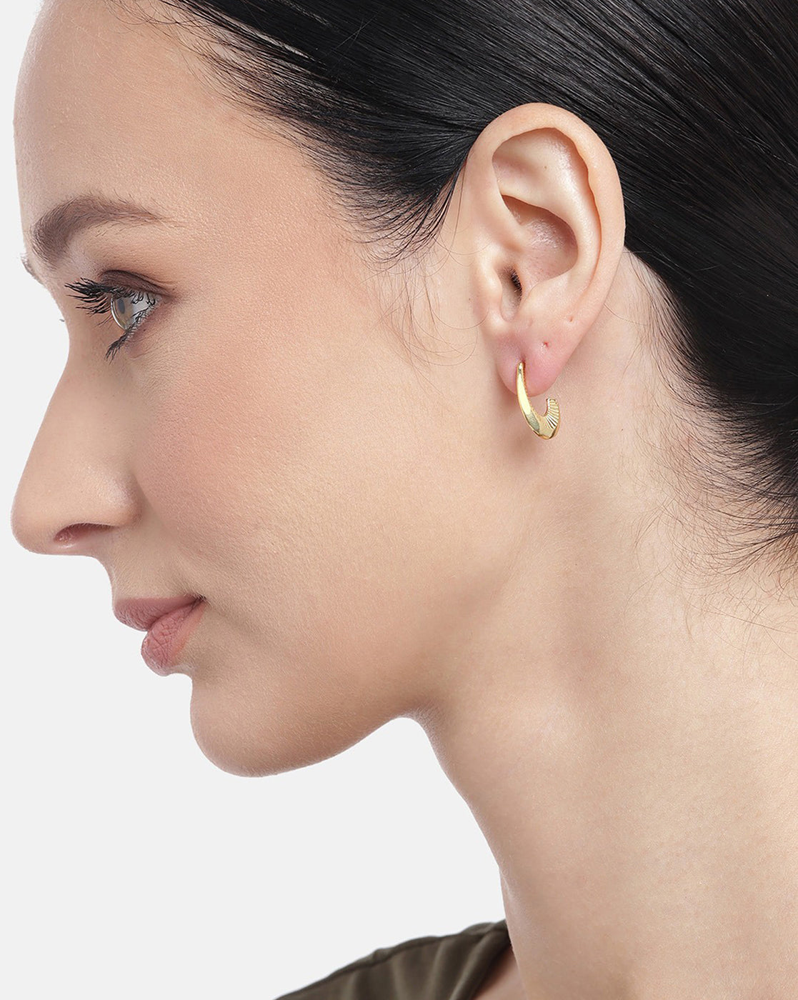 Open half hoop earrings on posts - Mills Jewelers