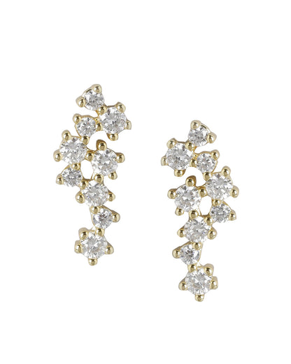 Gold Plated With Cz Stylish Petite Ear Climber For Women