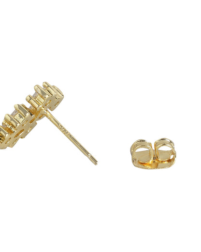 Gold Plated With Cz Stylish Petite Ear Climber For Women