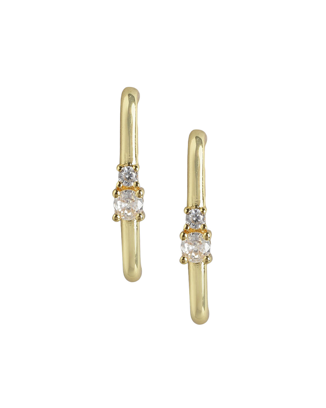 Gold Plated With Cz Ear Lobe Earring For Women