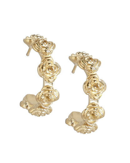 Gold Plated Stylish Half Hoop Earring For Women