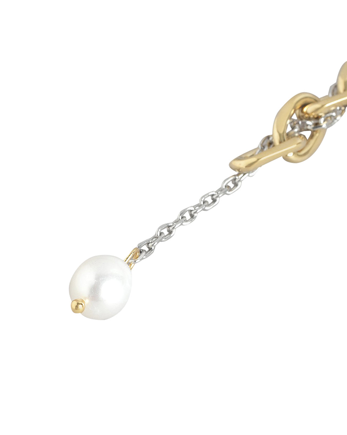 Gold &amp; Silver Plated With Pearl Fancy Drop Earring For Women