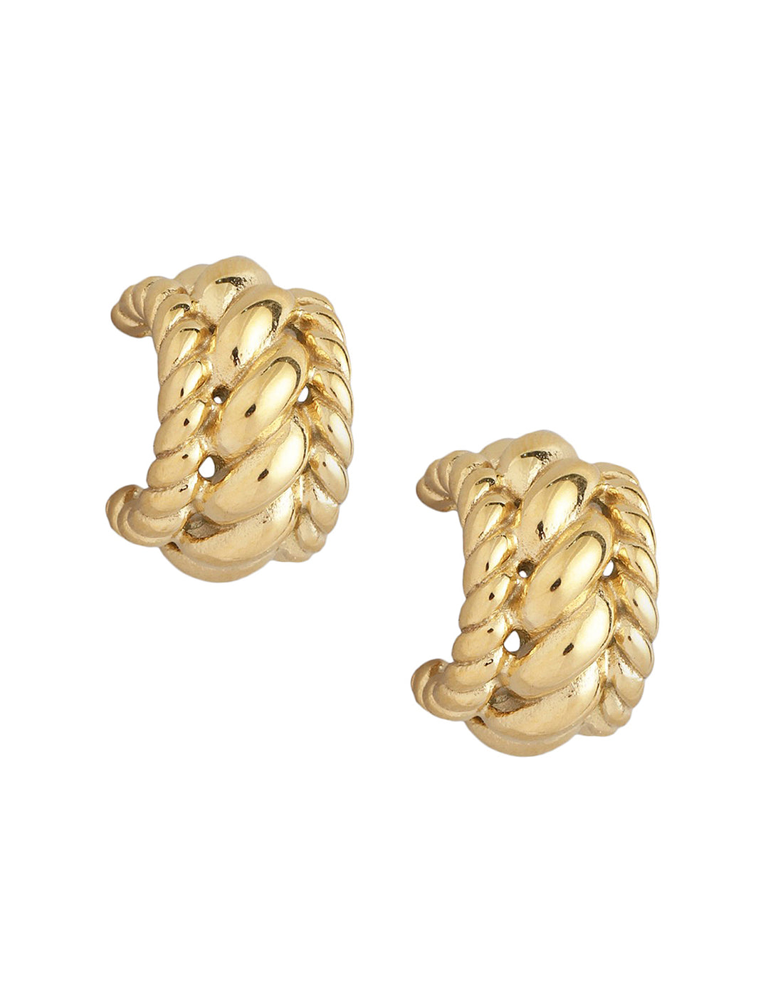Gold Plated Half Hoop Earring For Women