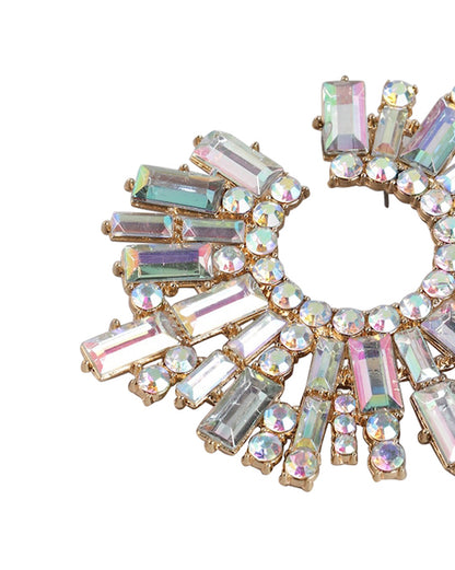 Gold Plated With Cz Fancy Bold Earrring For Women