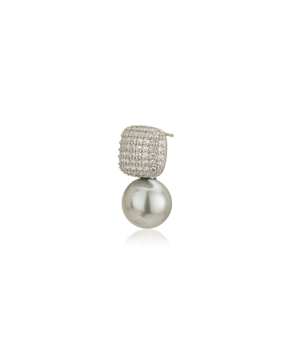 Premium Silver Plated Hanging Pearl Drop Earring for women
