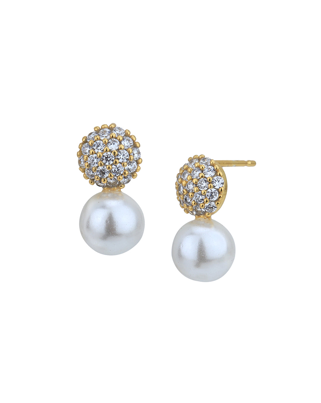 18kt Gold Plated with CZ Drop Earring for women
