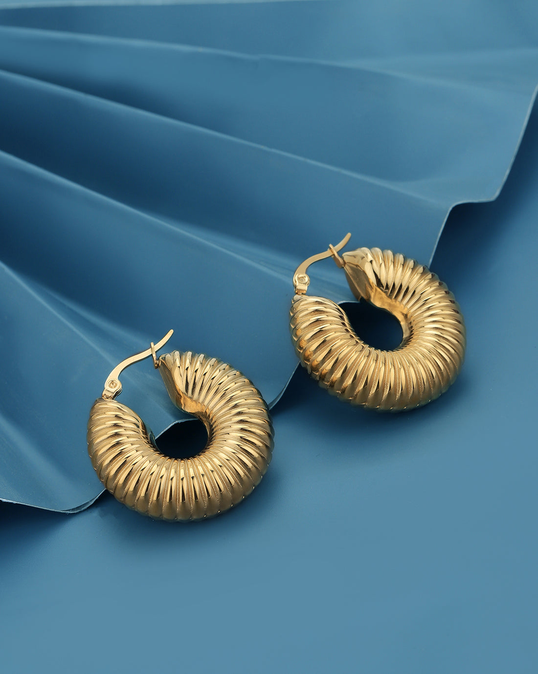 Gold Plated Circular Hoop Earring for women