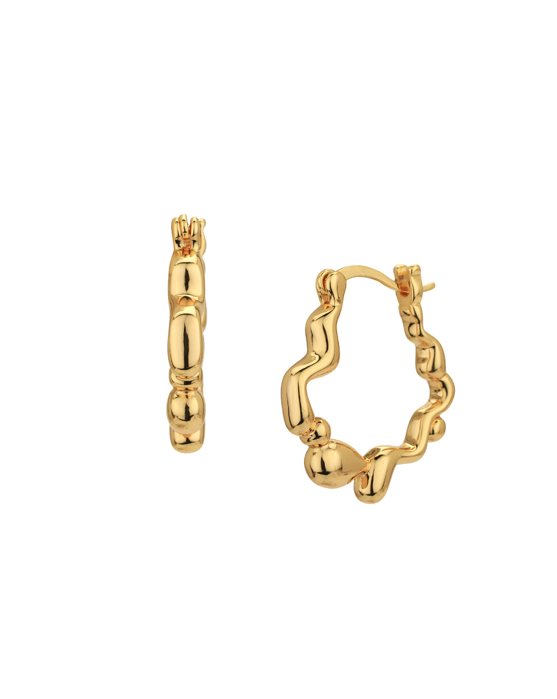 Gold Plated Contemporary Hoop Earring for women
