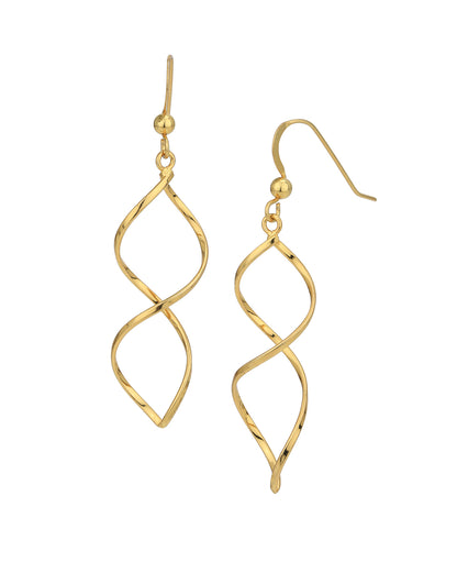 18kt Gold Plated Contemporary Fancy Drop Earring for women