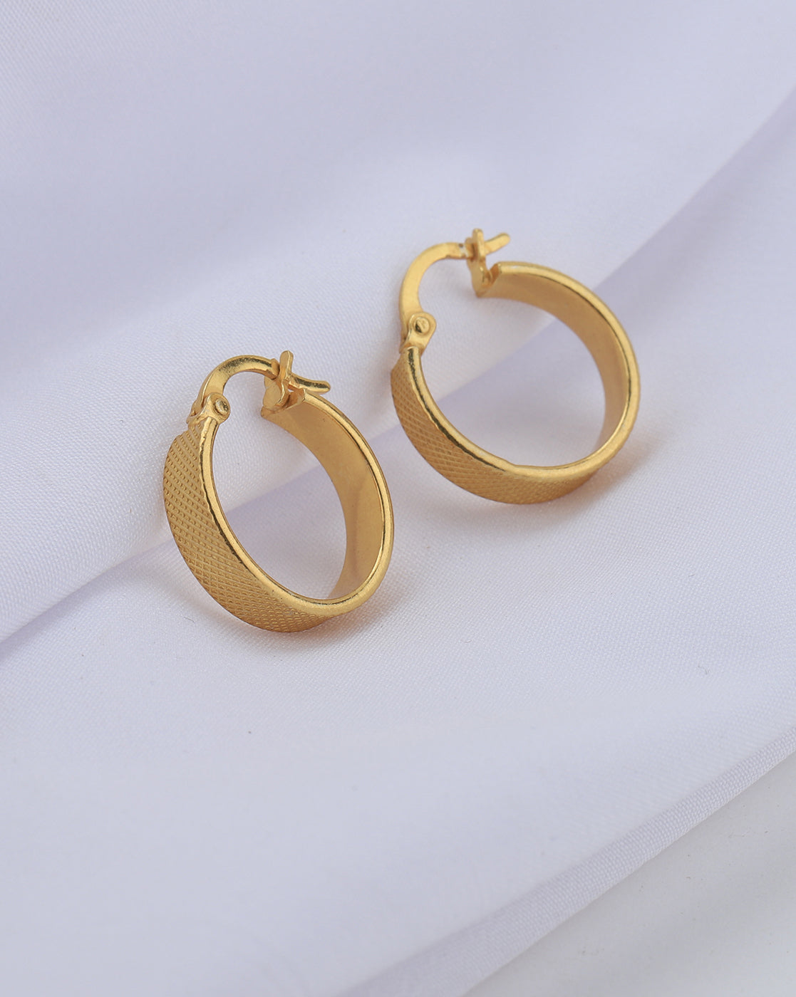 18kt Gold Plated Circular Hoop Earring for women