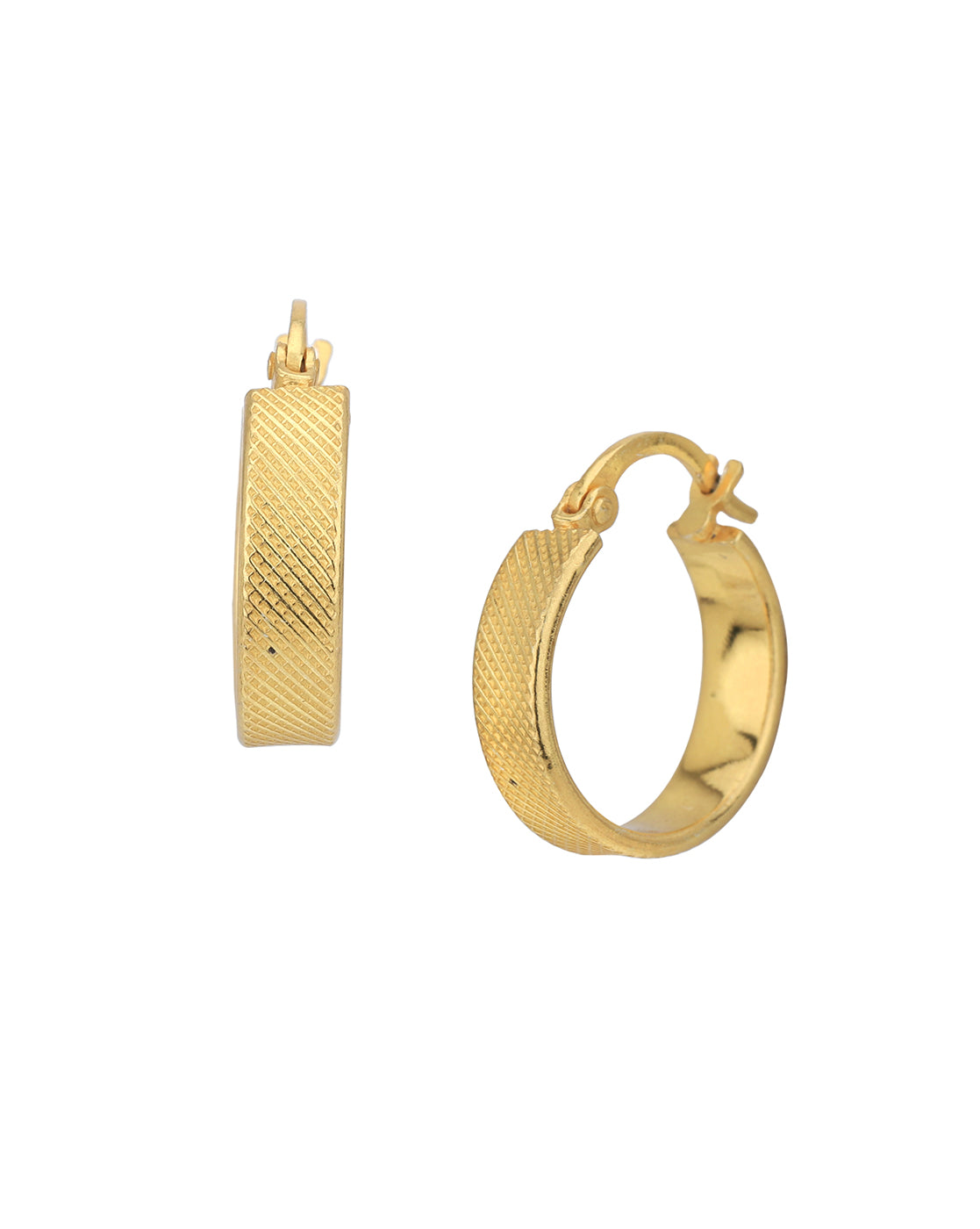 18kt Gold Plated Circular Hoop Earring for women