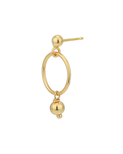 18kt Gold Plated Circular Drop Earring for women