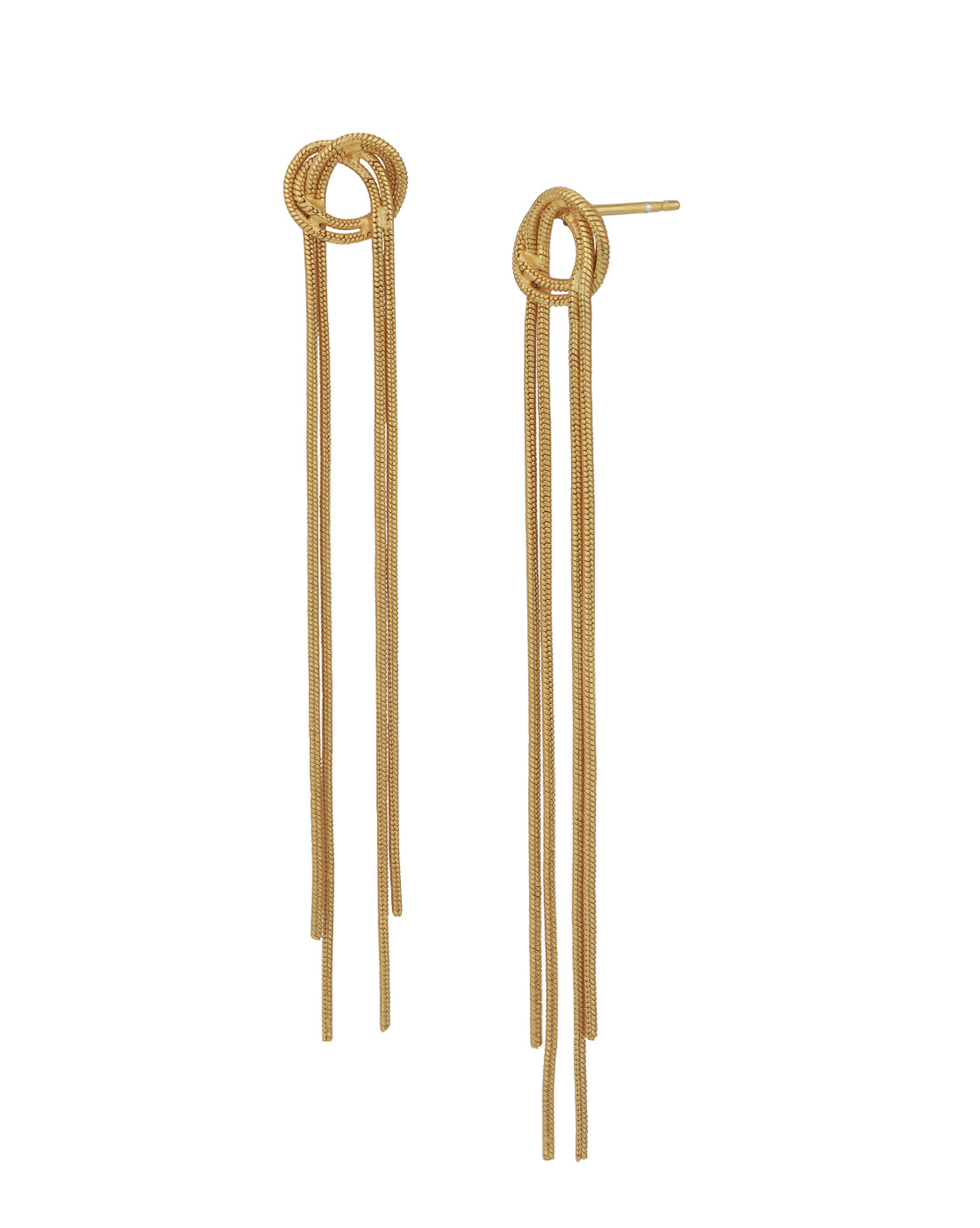 18kt Gold Plated Dangling Chain Drop Earring