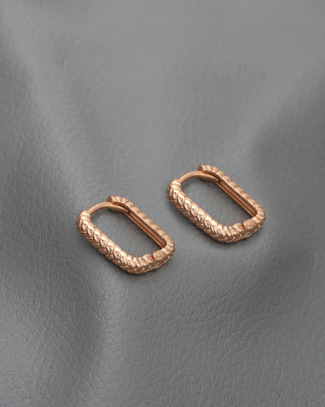18kt Rose Gold Plated  Square Hoop Earring