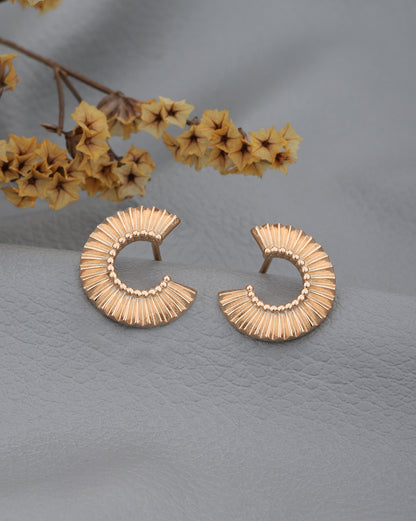 18kt Rose Gold Plated Fancy Stud Earring
