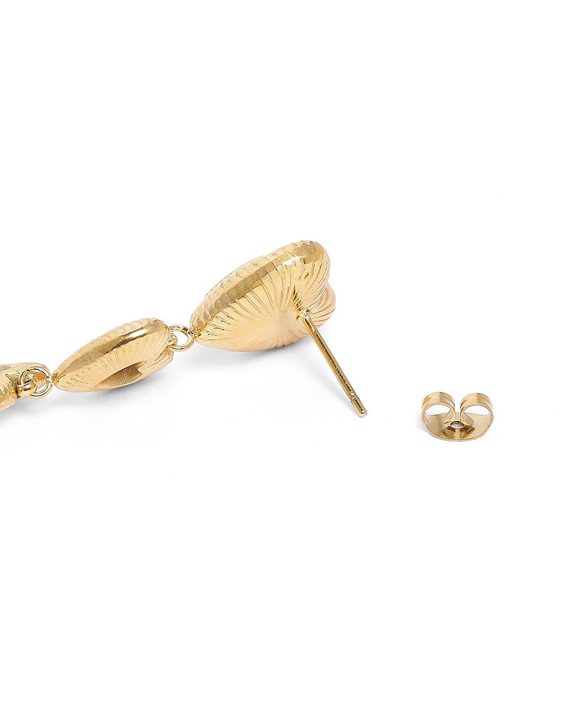 Gold Plated CZ Triple Heart Drop Earring