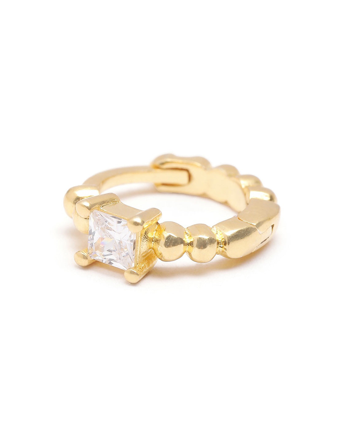 18kt Gold Plated CZ Mini Hoop Earring