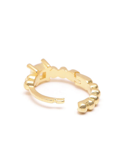 18kt Gold Plated CZ Mini Hoop Earring