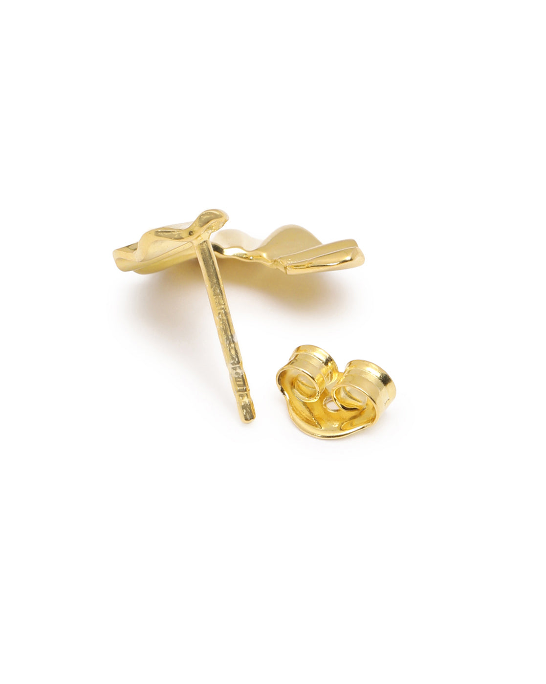 18kt Gold Plated Contemporary Stud  Earring