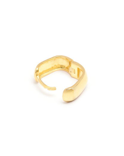 18kt Gold Plated Oval Hoop Earring