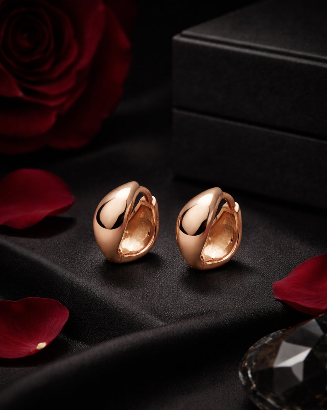 18kt Rose Gold Plated Mini Huggies Hoop Earring