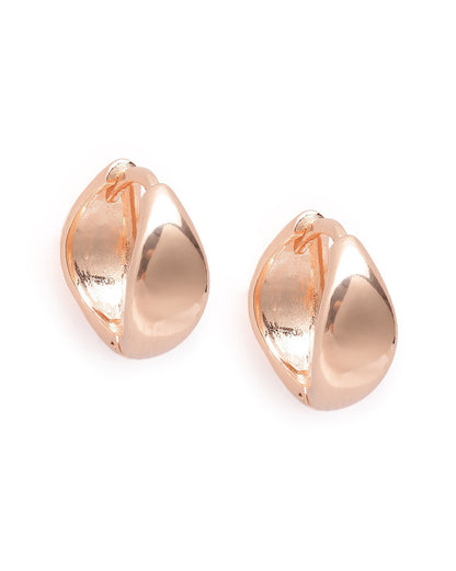 18kt Rose Gold Plated Mini Huggies Hoop Earring