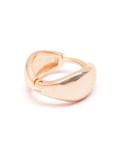 18kt Rose Gold Plated Mini Huggies Hoop Earring