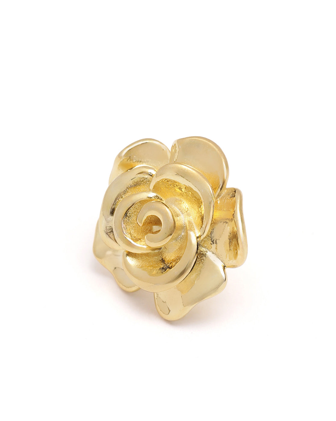18kt Gold Plated Bold Rose Stud Earring
