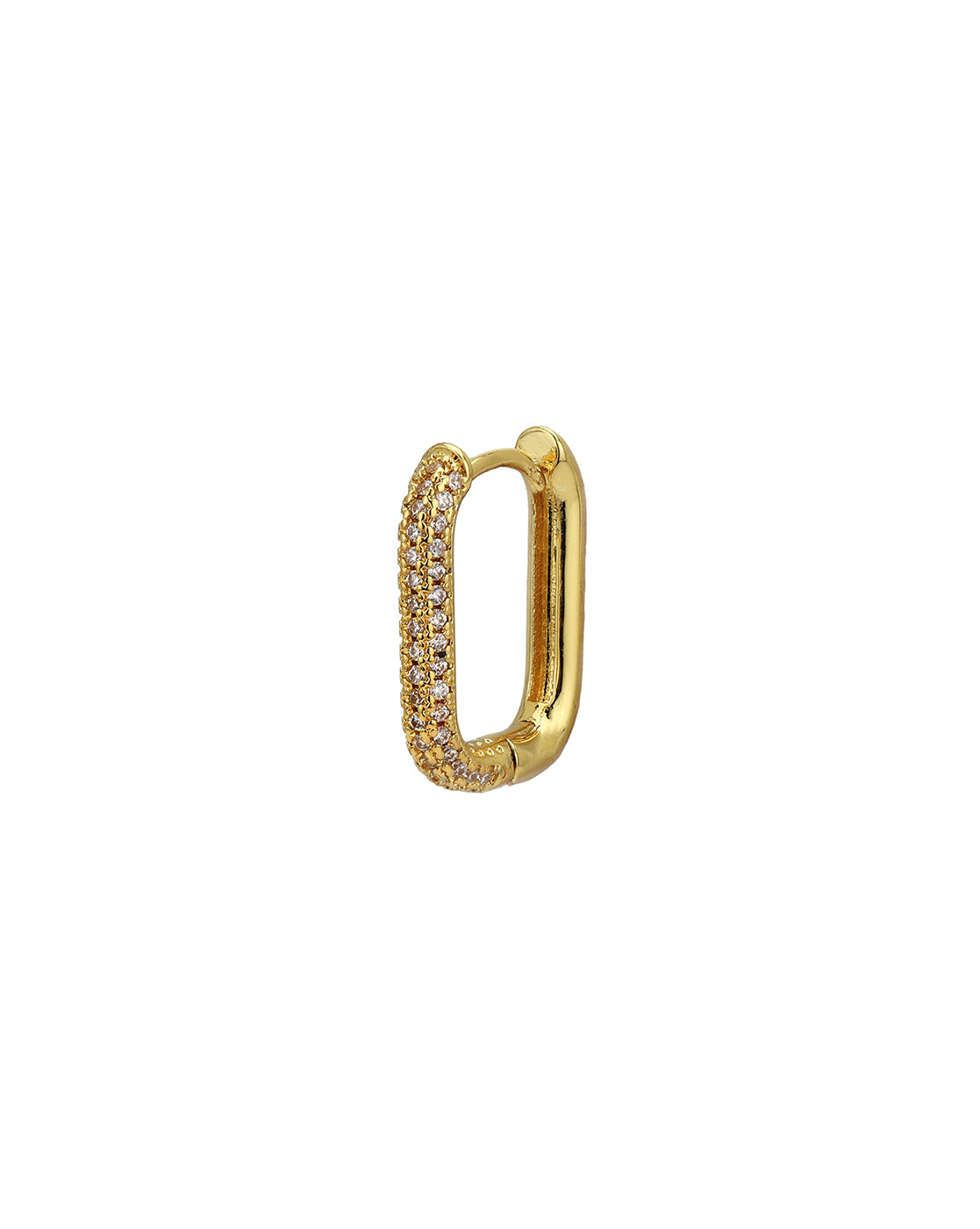 Gold Plated CZ Mini Hoop Earring