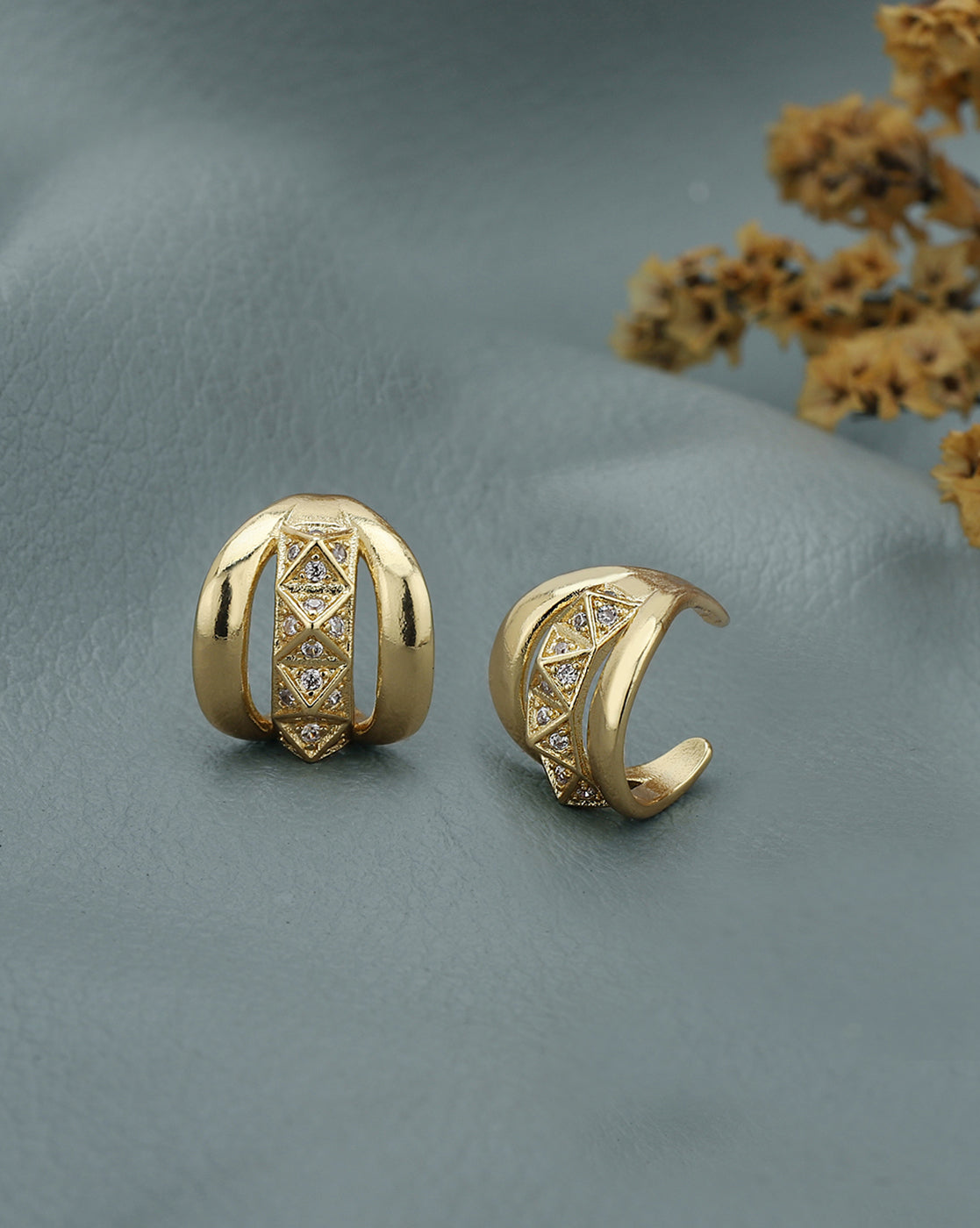 Gold Plated CZ Ear Cuff Earring